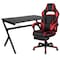 Flash Furniture Black Gaming Desk-Cup Holder/Reclining Chair Set BLN-X40D1904-RD-GG - alternate 2